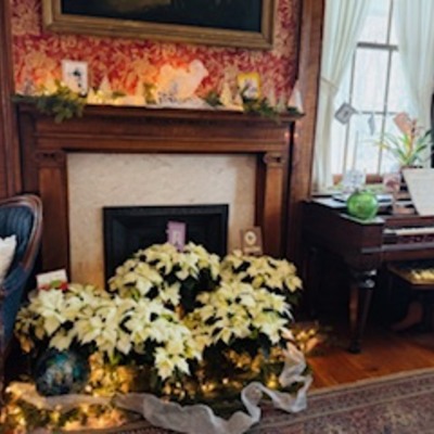 Upstairs Bedroom decorated for Trees of Christmas 2024