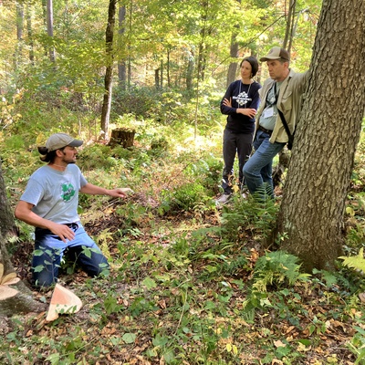 Discussing ecological forestry harvests at our "Loving the Land Through Working Forests" Conference