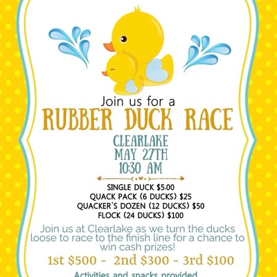 Held first duck race at Clear Lake