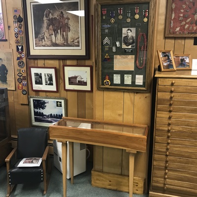 Military and Native Artifact Display