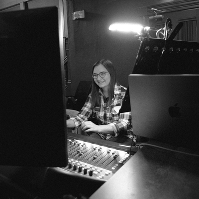 Hannah Miles has expanded her audio engineering skills to include running the soundboard.