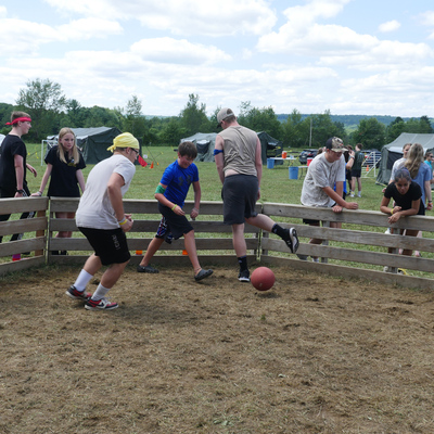 Gaga Ball is a popular game during free-time at CVFJ