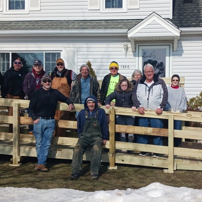 Even in winter, AGCM volunteers made this young woman's Ramp of Hope a reality in February 2026.