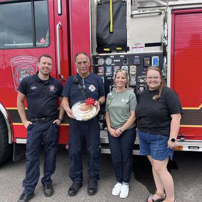 Meadville Fire Dept Fire Safety Presentation, each participant received a free fire balnket.