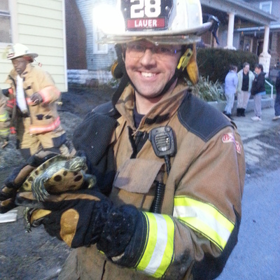 Former fire chief Craig Lauer made an unusual pet rescue from a residential fire in Meadville