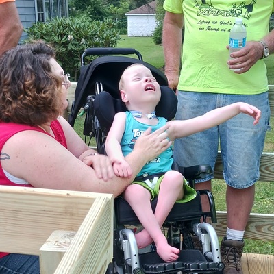 This little boy was 4 when he received his Ramp of Hope in 2025.