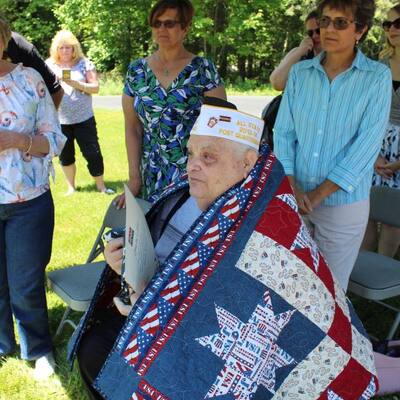 One of first private award ceremonies to a Veteran on his 90th Birthday.