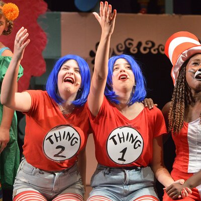 Seussical 2022: Thing 1, Thing 2, and the Cat in the Hat