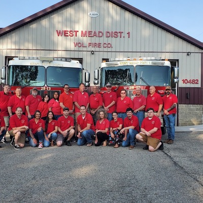 Group photo of West Mead #1 firefighters in June 2025 (some members not present)