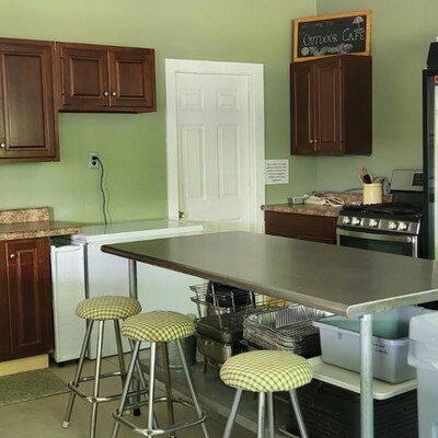 Our recently renovated kitchen that serves as a staple for weddings, graduation parties,reunions,etc