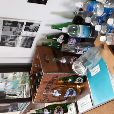Saegertown Bottling exhibit of soda pop and water