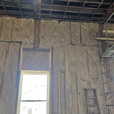 Insulation Installed in the Main Section of the Building Spring 2026