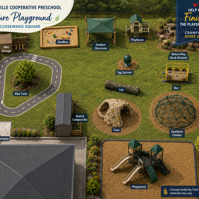Illustration of MCP's planned playground at Cussewago Square