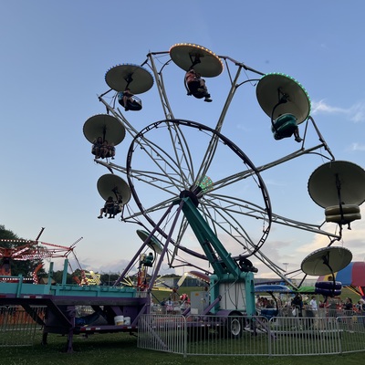 Rides at the July 4th celebration coordinated by the Historical Society