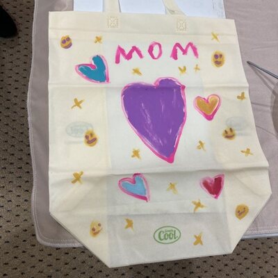 Mother’s Day at PCOM - Each mom created a beautiful, personalized bag with special messages of love.