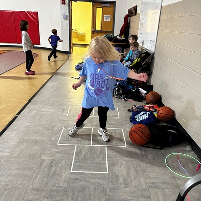 The gym comes alive with fun, games, and friendships during Kids Night Out.